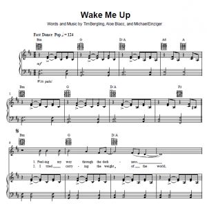 Wake Me Up - Avicii - partitura - Purple Market Area
