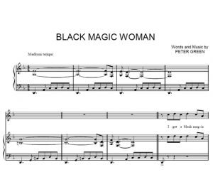 Black Magic Woman - Santana - sheet music - Purple Market Area