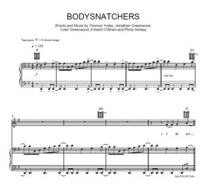 Bodysnatchers - Radiohead - sheet music - Purple Market Area