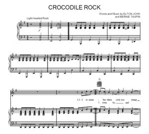 Crocodile Rock - Elton John - sheet music - Purple Market Area