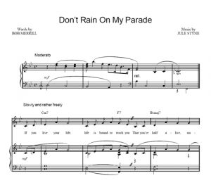 Don't Rain on My Parade - Barbra Streisand - sheet music - Purple Market Area