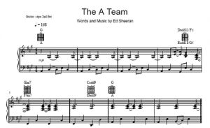 The A Team - Ed Sheeran - sheet music - Purple Market Area