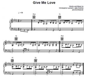 Give Me Love - Ed Sheeran - sheet music - Purple Market Area