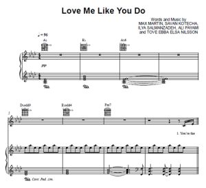 Love Me Like You Do - Ellie Goulding - partitura - Purple Market Area