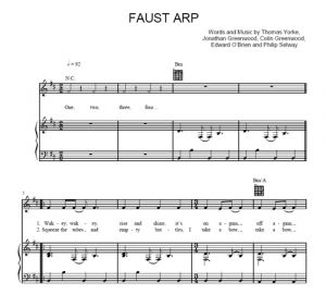 Faust Arp - Radiohead - sheet music - Purple Market Area