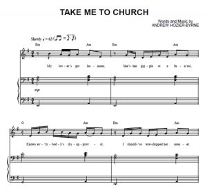 Take Me to Church - Hozier - partitura - Purple Market Area
