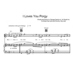 I Loves You Porgy - George Gershvin - partitura - Purple Market Area