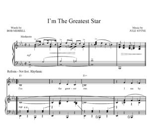 I'm the Greatest Star - Barbra Streisand - sheet music - Purple Market Area
