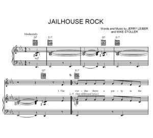 Jailhouse Rock - Elvis Presley - sheet music - Purple Market Area