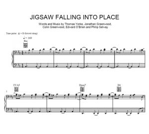 Jigsaw Falling Into Place - Radiohead - sheet music - Purple Market Area