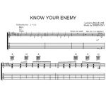 Know Your Enemy (tablatura)