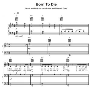 Born to Die - Lana Del Rey - sheet music - Purple Market Area