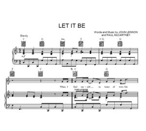Let it be - The Beatles - partitura - Purple Market Area