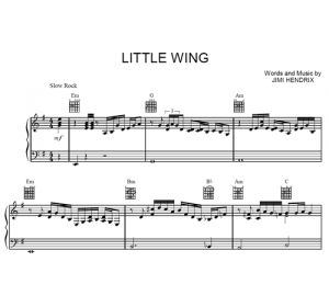 Little Wing - Jimi Hendrix - sheet music - Purple Market Area