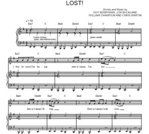 Lost! - Coldplay - sheet music - Purple Market Area