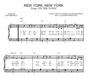 New York, New York - Frank Sinatra - sheet music - Purple Market Area