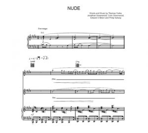 Nude - Radiohead - sheet music - Purple Market Area