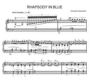 Rhapsody In Blue - George Gershvin - sheet music - Purple Market Area
