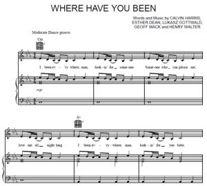 Where Have You Been - Rihanna - partitura - Purple Market Area
