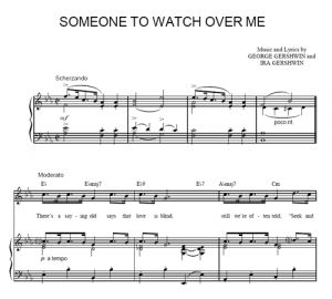 Someone to Watch Over Me - George Gershvin - sheet music - Purple Market Area