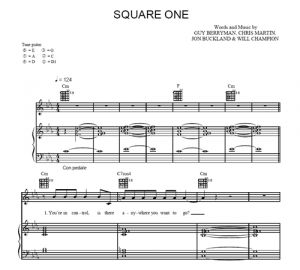 Square One - Coldplay - sheet music - Purple Market Area