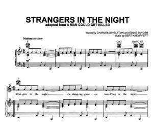 Strangers in the night - Frank Sinatra - sheet music - Purple Market Area