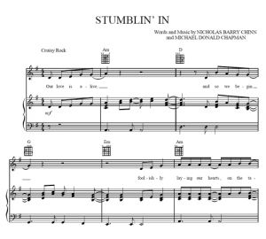 Stumblin' In - Suzi Quatro - sheet music - Purple Market Area