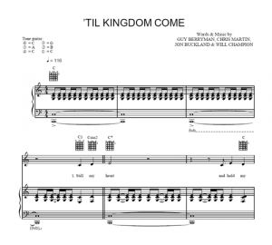 'Til Kingdom Come - Coldplay - partitura - Purple Market Area
