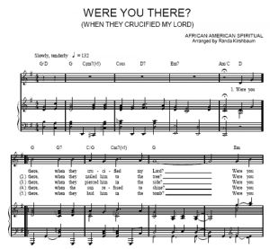 Were You There? - Spiritual Songs - sheet music - Purple Market Area