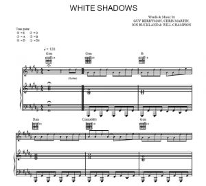 White Shadows - Coldplay - ноты к песне - Purple Market Area