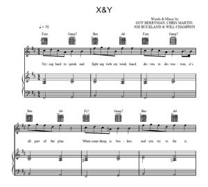 X&Y - Coldplay - partitura - Purple Market Area