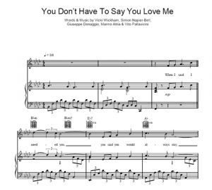 You Don't Have To Say You Love Me - Elvis Presley - partitura - Purple Market Area