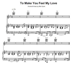 To Make You Feel My Love - Adele - sheet music - Purple Market Area