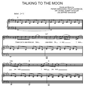 Talking to the Moon - Bruno Mars - ноты к песне - Purple Market Area
