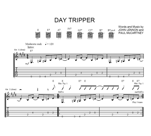 Day Tripper Guitar Pro