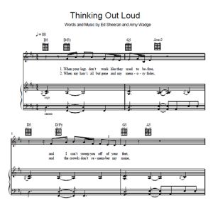 Thinking Out Loud - Ed Sheeran - sheet music - Purple Market Area
