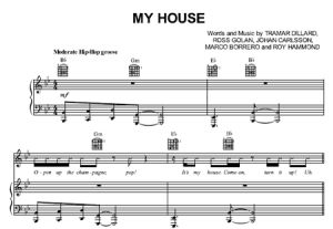 My House - Flo Rida - ноты к песне - Purple Market Area