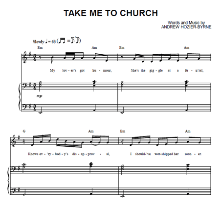 Песня тейк он ми. Take me to Church табы. Песня take me to Church. Hozier Ноты для гитары. Take me to Church Ноты для гитары.