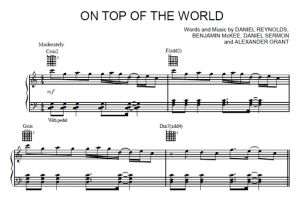 On Top of the World - Imagine Dragons - sheet music - Purple Market Area