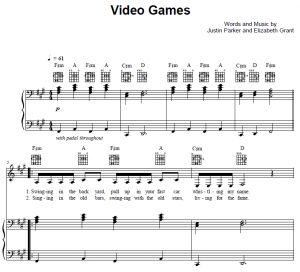 Video Games - Lana Del Rey - sheet music - Purple Market Area