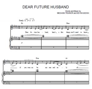 Dear Future Husband - Meghan Trainor - sheet music - Purple Market Area