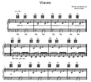 Waves - Mr Probz - sheet music - Purple Market Area