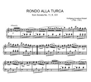 Rondo alla Turca - Wolfgang Amadeus Mozart - sheet music - Purple Market Area
