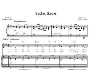 Sadie, Sadie - Barbra Streisand - ноты к песне - Purple Market Area