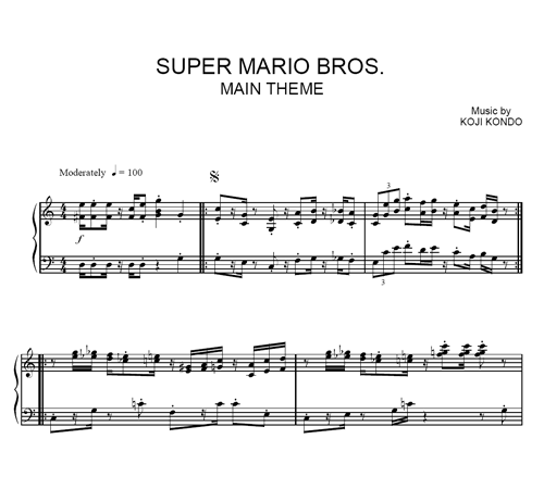 Title: Super Mario Brothers - Main Theme. 