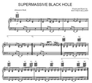 Supermassive Black Hole - Muse - ноты к песне - Purple Market Area