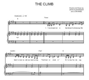 The Climb - Ханна Монтана - Miley Cyrus - ноты к песне - Purple Market Area