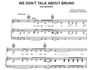 We Don’t Talk About Bruno - Encanto - sheet music - Purple Market Area