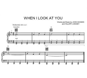 When I Look At You - Hannah Montana - Miley Cyrus - partitura - Purple Market Area